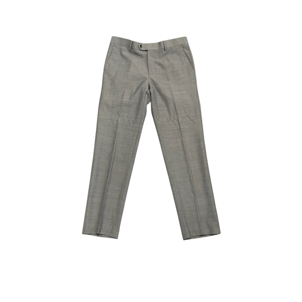 Lanificio De Biella Mens Wool Sienna Suit Pants Size 32R Grey Lightweight - Picture 3 of 9